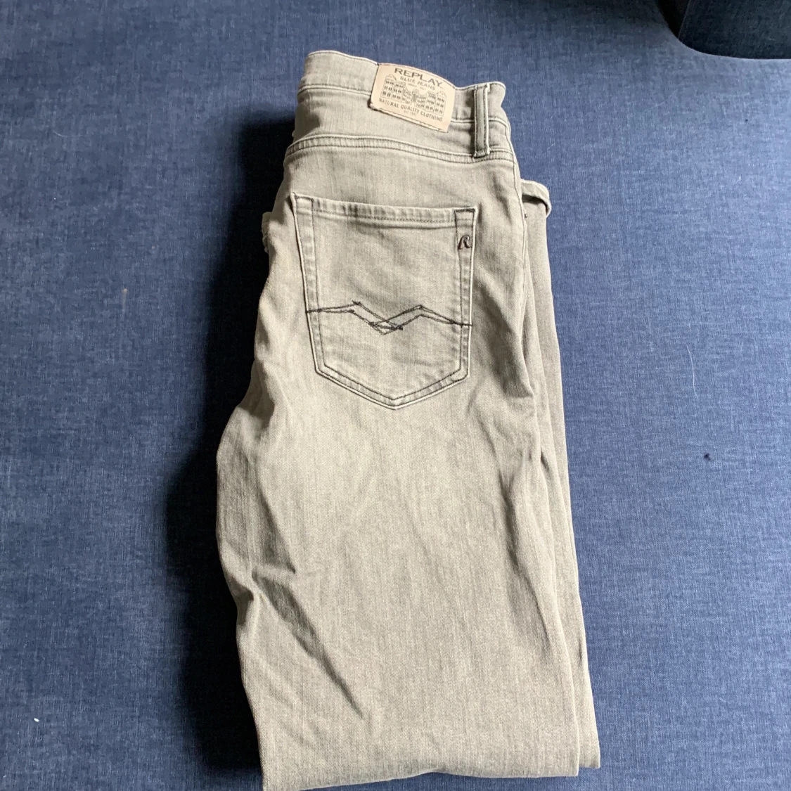 Replay ljusgrå jeansbyxor - 1