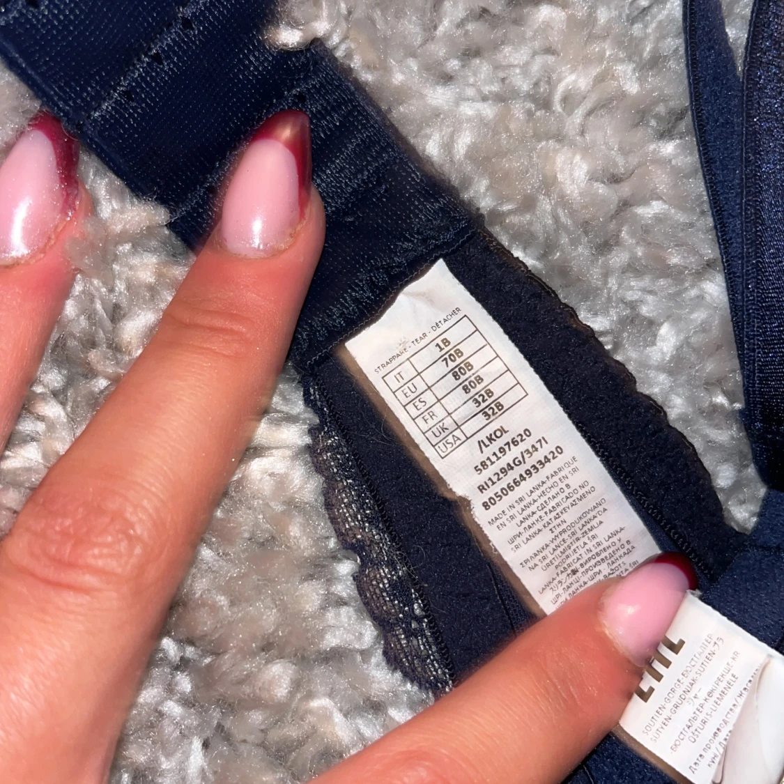 Marinblå/svart intimissimi bh - 1