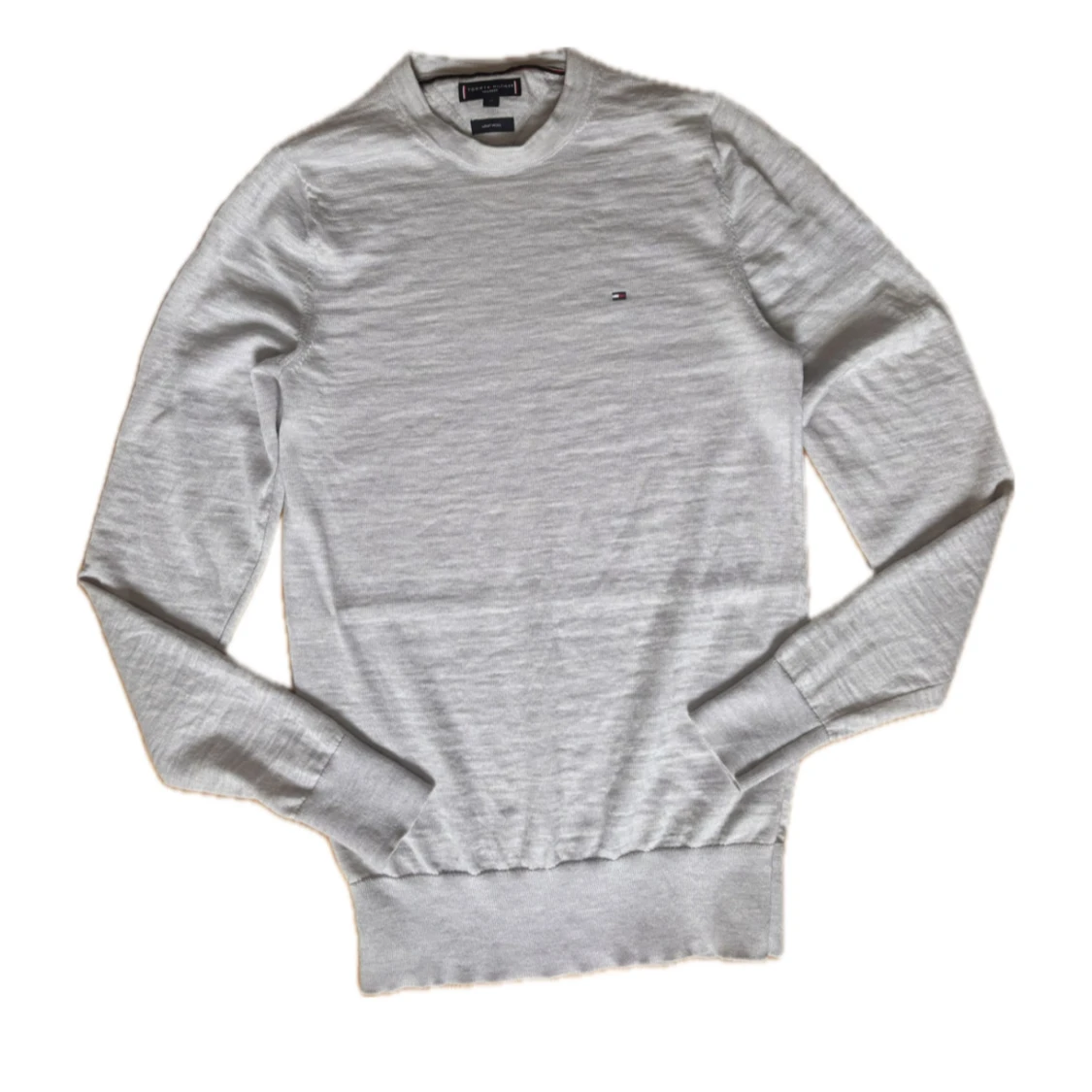 Ljusgrå ulltröja Tommy Hilfiger XS