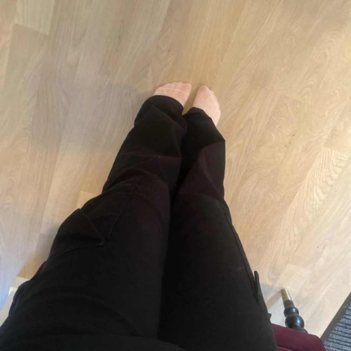 svarta cargo byxor - 2