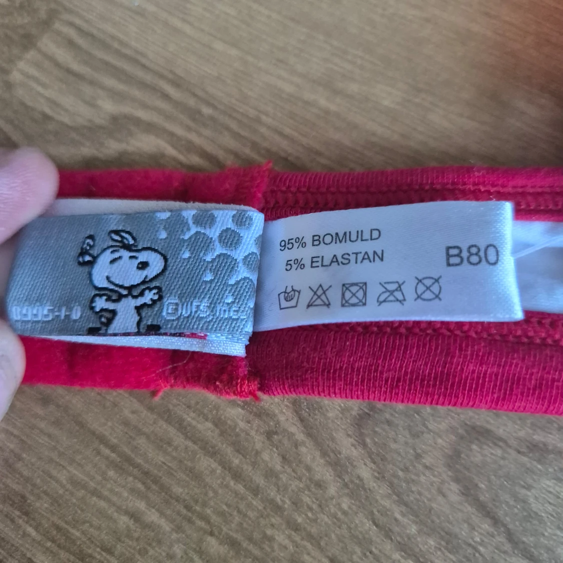 Ny BH vit och röd bh med Snobben 80B - 4