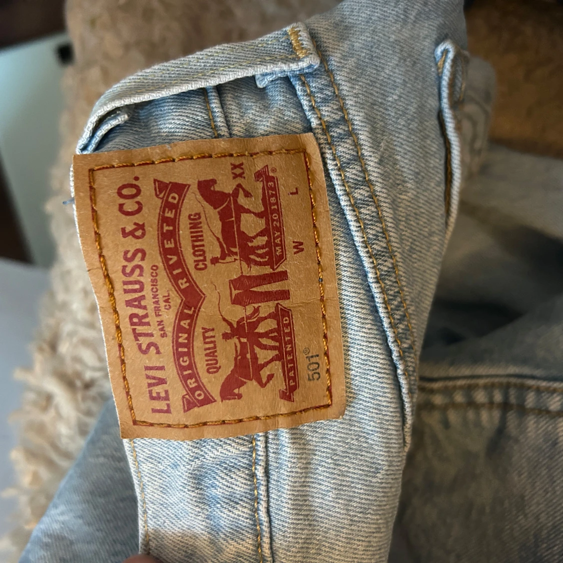 Levi's 501 ljusblå jeans straight fit - 2