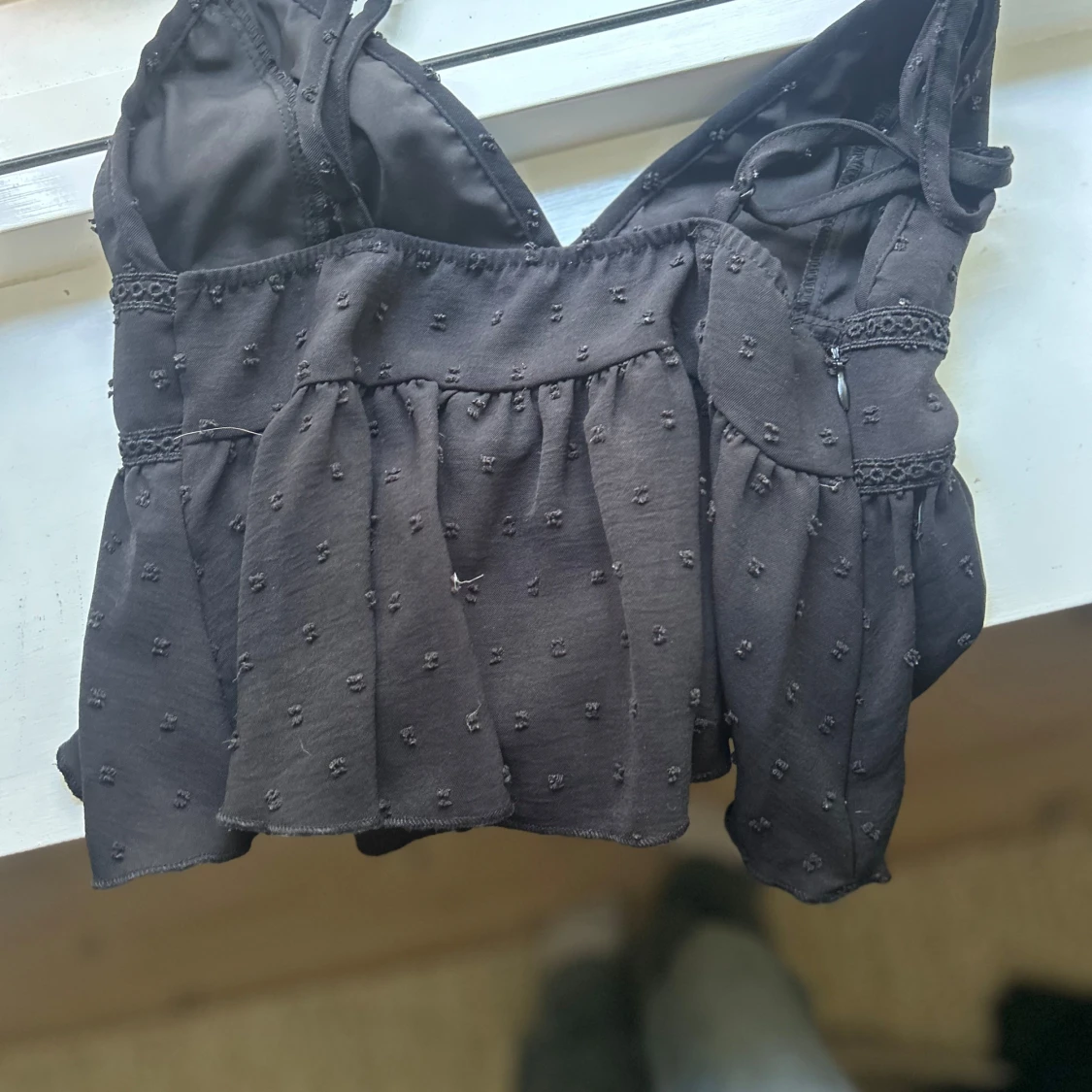 Svart volangig topp från SHEIN XS - 1