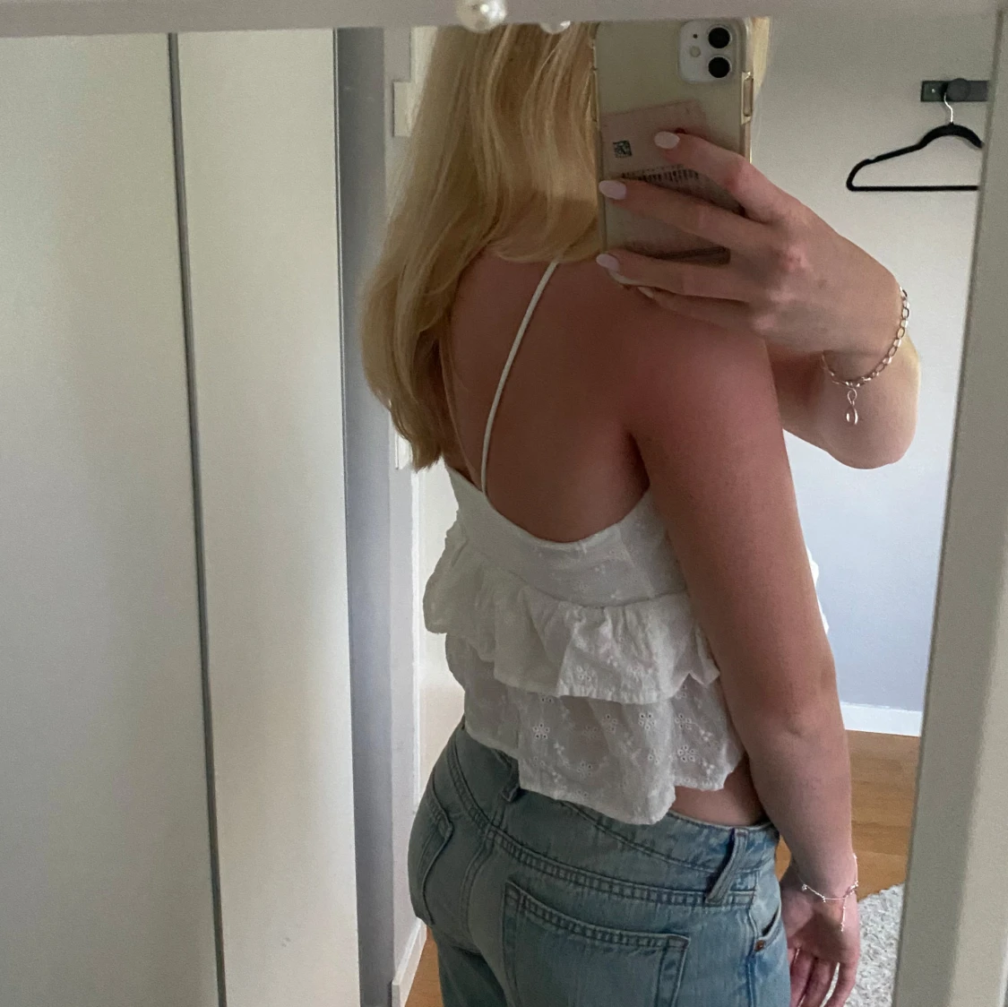 Vit volang linnetopp från SHEIN XS - 1