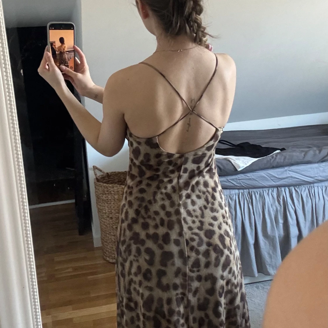 Leopardmönstrad långklänning - 2