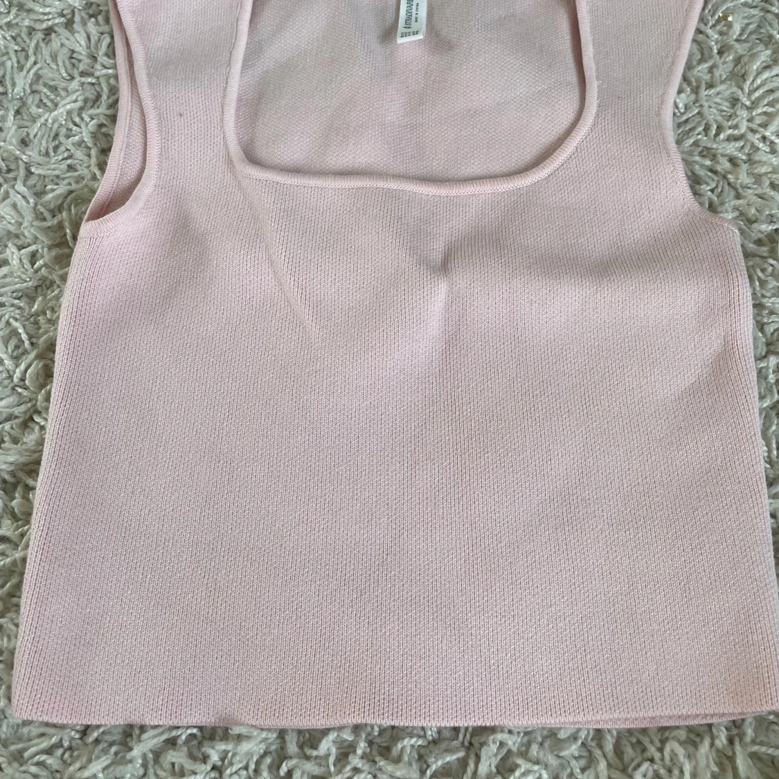 Ljusrosa stickad linnetopp - 1