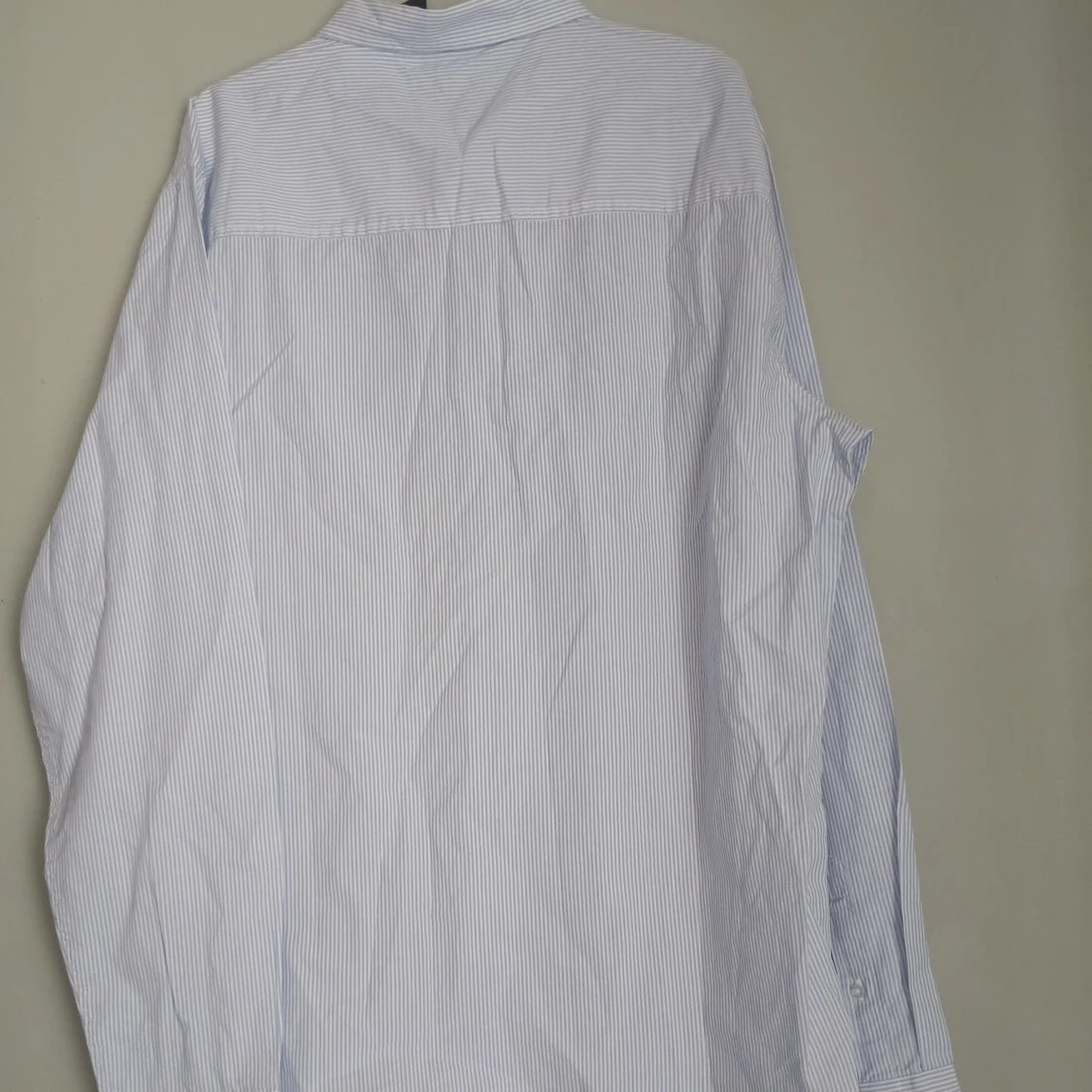 Klassisk Herrskjorta ljusblå/vit randig – stl XL - 3