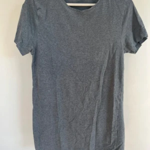 Grå basic t-shirt från Riley - En enkel grå t-shirt från Riley i storlek S. T-shirten har rund hals och korta ärmar, perfekt för en chill och avslappnad stil. Materialet känns mjukt och skönt mot huden, och den neutrala färgen gör den lätt att matcha med allt.