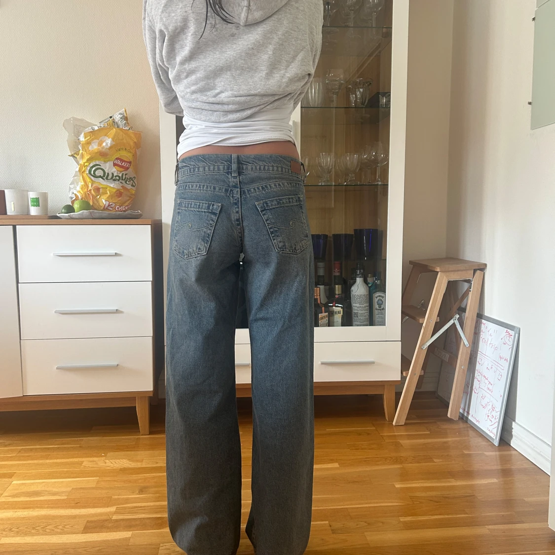 Subdued Blåa wide jeans med låg midja - 1