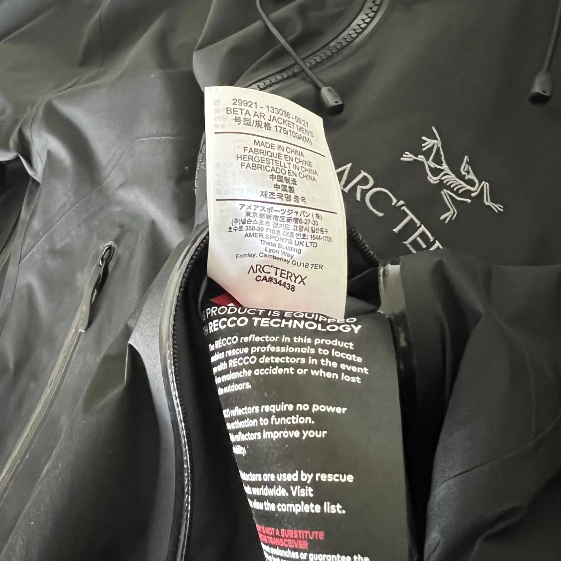 Svart Arc'teryx Beta AR regnjacka - 2