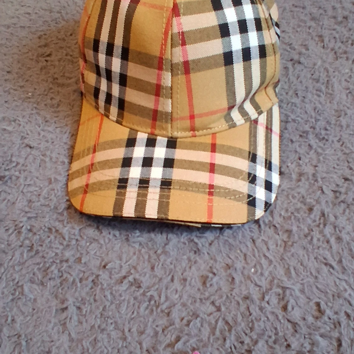 Burberry rutig keps i bomull - 1