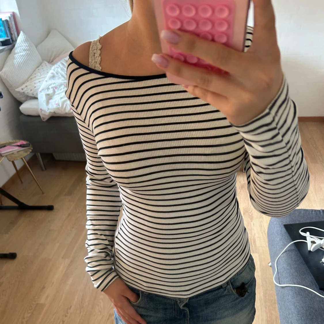 Randig långärmad tröja från H&M 