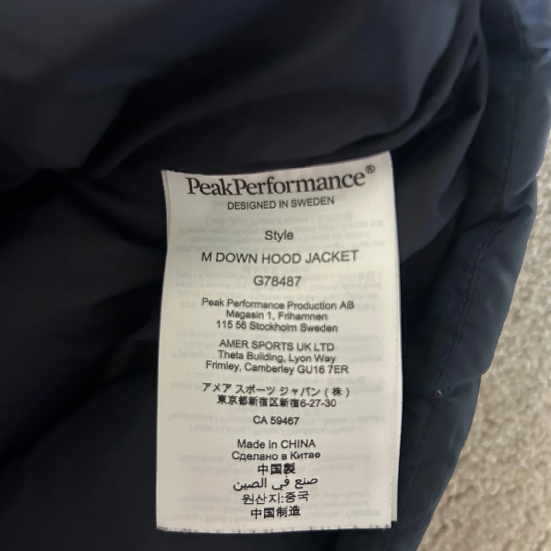 Mörkblå dunjacka Peak Performance - 2