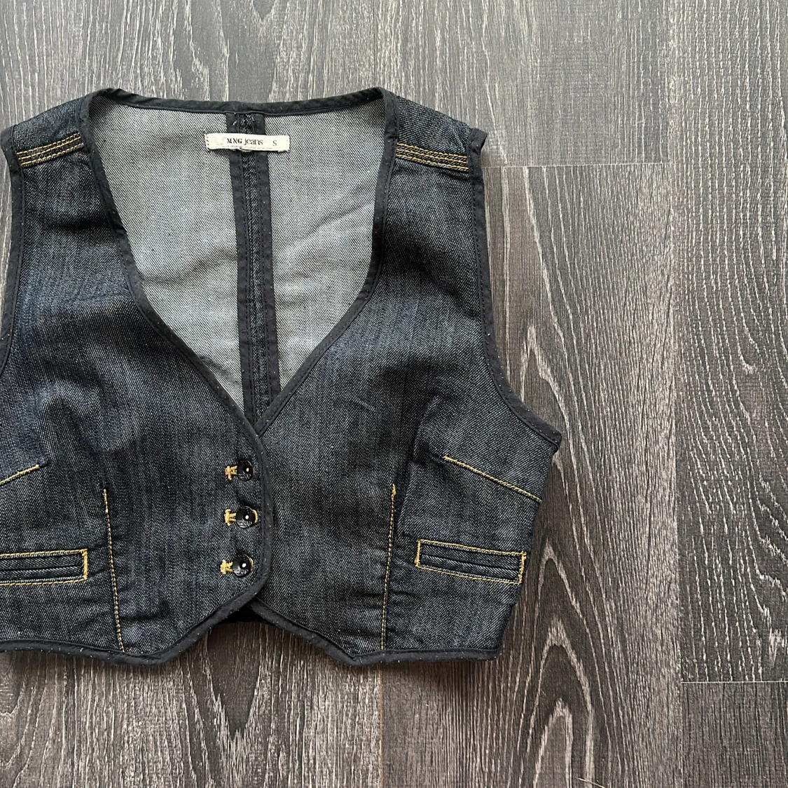 Mörkblå jeansväst  - 2