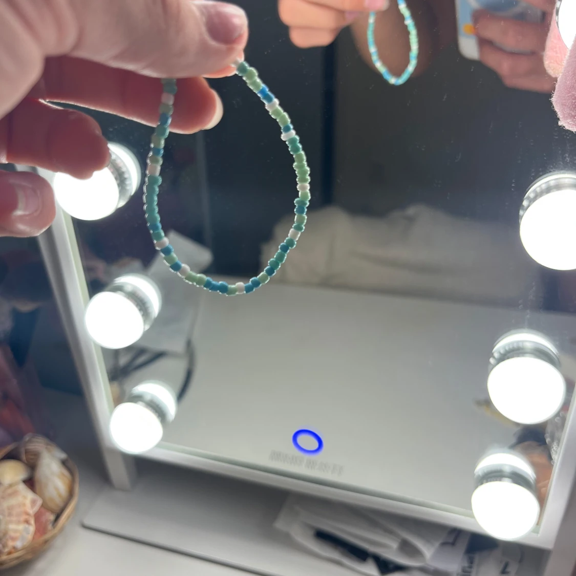 Jättefint blått/grönt armand