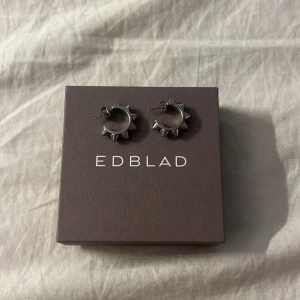 Silvriga örhängen med nitar från Edblad - Silvriga örhängen från Edblad, kollektionen Spike.  Endast använda fåtal gånger! Box ingår🥰 nypris:399kr