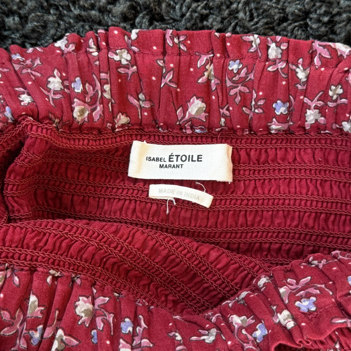 Röd blommig volangkjol Isabel Marant - 1