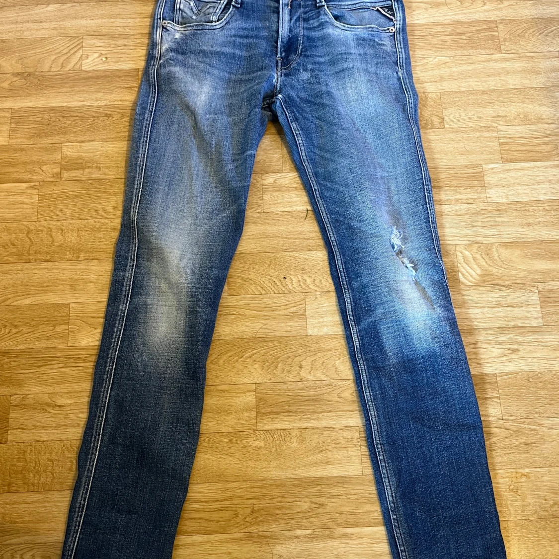 Replay blåa hyperflex jeans slim - 1