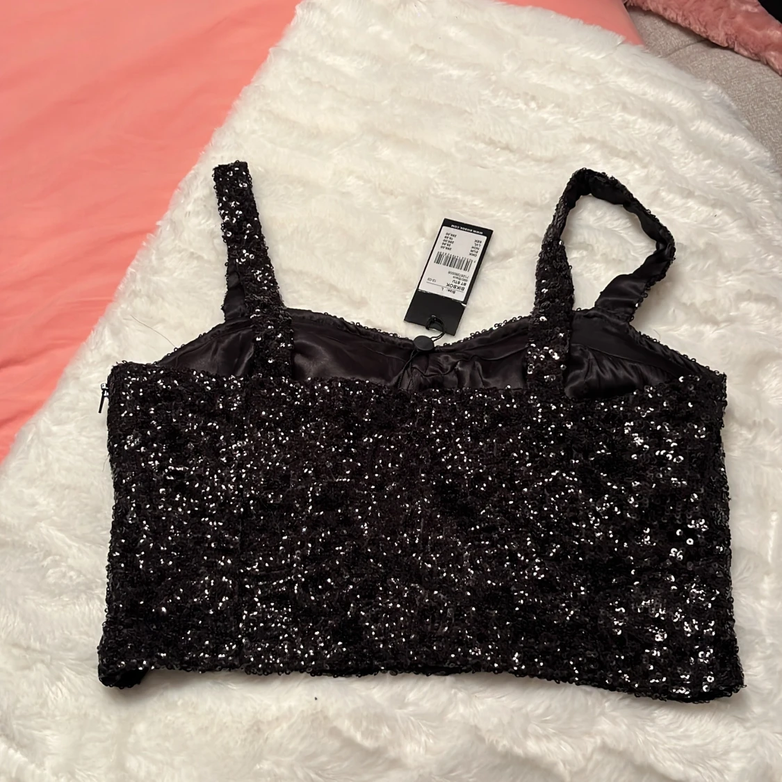 Svart paljettkorsett från Bikbok - 1