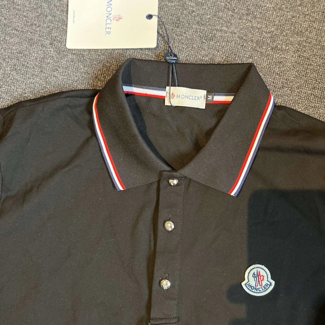Svart Moncler pikétröja  - 1