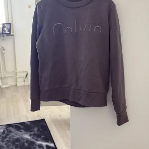 Brun sweatshirt från Calvin Klein Jeans - Säljer en brun sweatshirt från Calvin Klein Jeans i storlek XS. Tröjan har broderad Calvin-logga framtill, rund halsringning och långa ärmar. Tillverkad i mjuk bomullsmix, perfekt för en chill och stilren look.