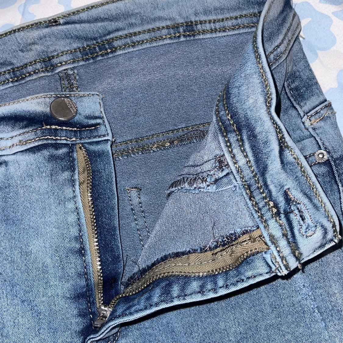 Jeanskjol med rå kant - 3