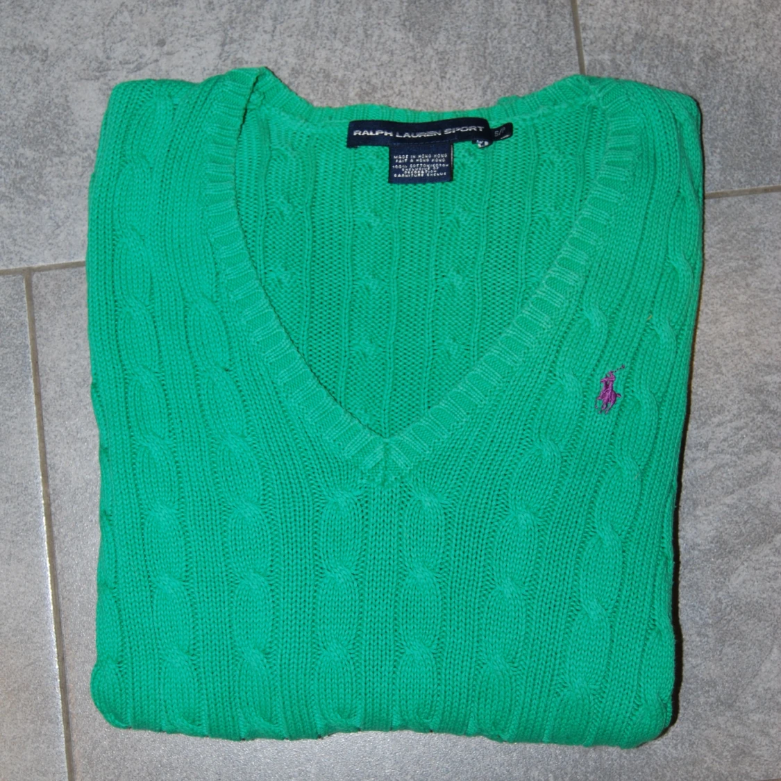 Grön stickad tröja från Ralph Lauren Sport - 2