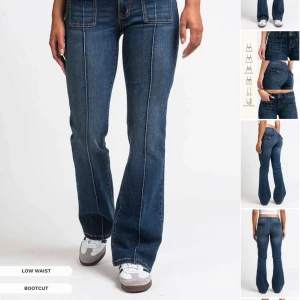 Blå bootcut jeans - Säljer mina oanvända madlady jeans i tall storlek 34