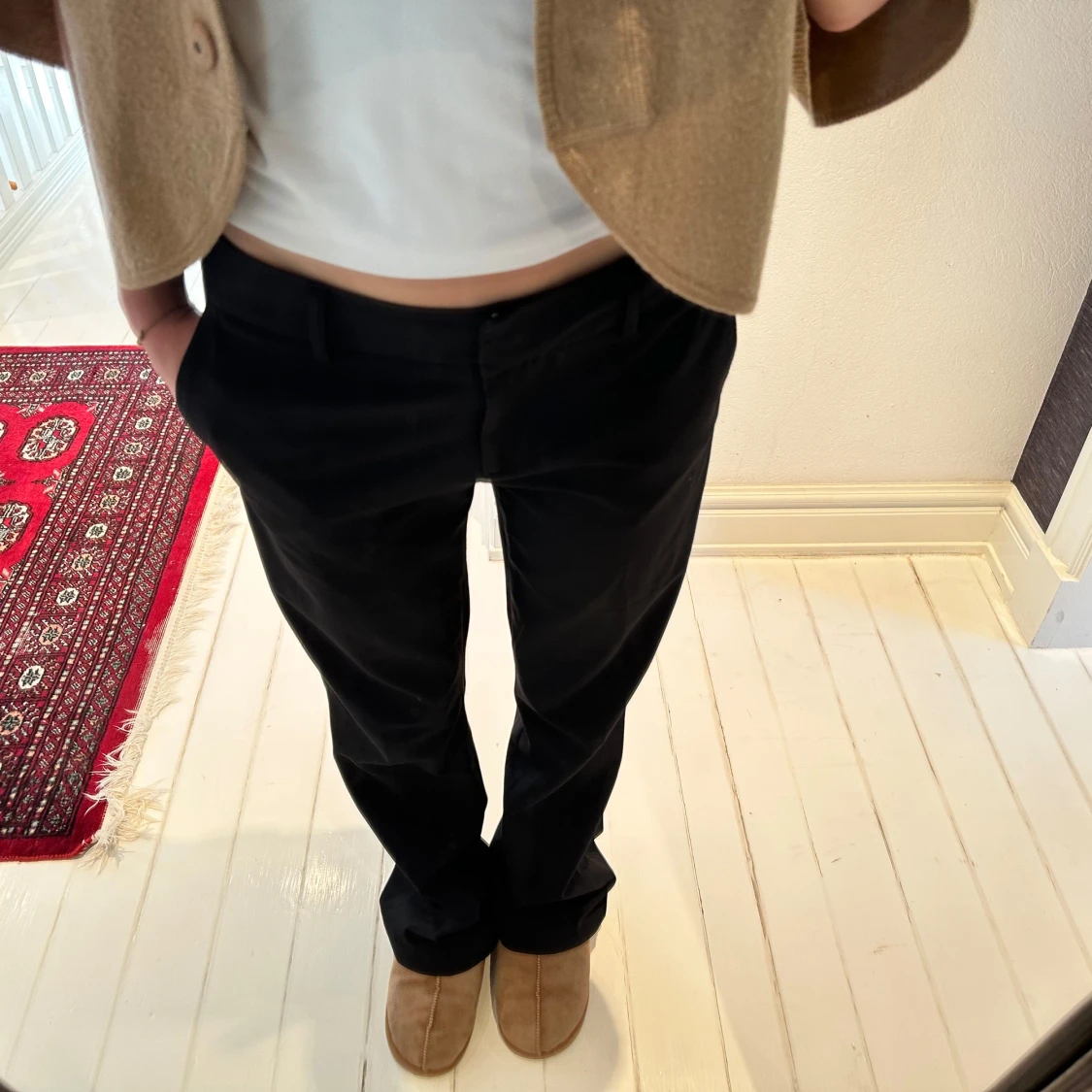 Svarta kostymbyxor med dragkedja  - 1