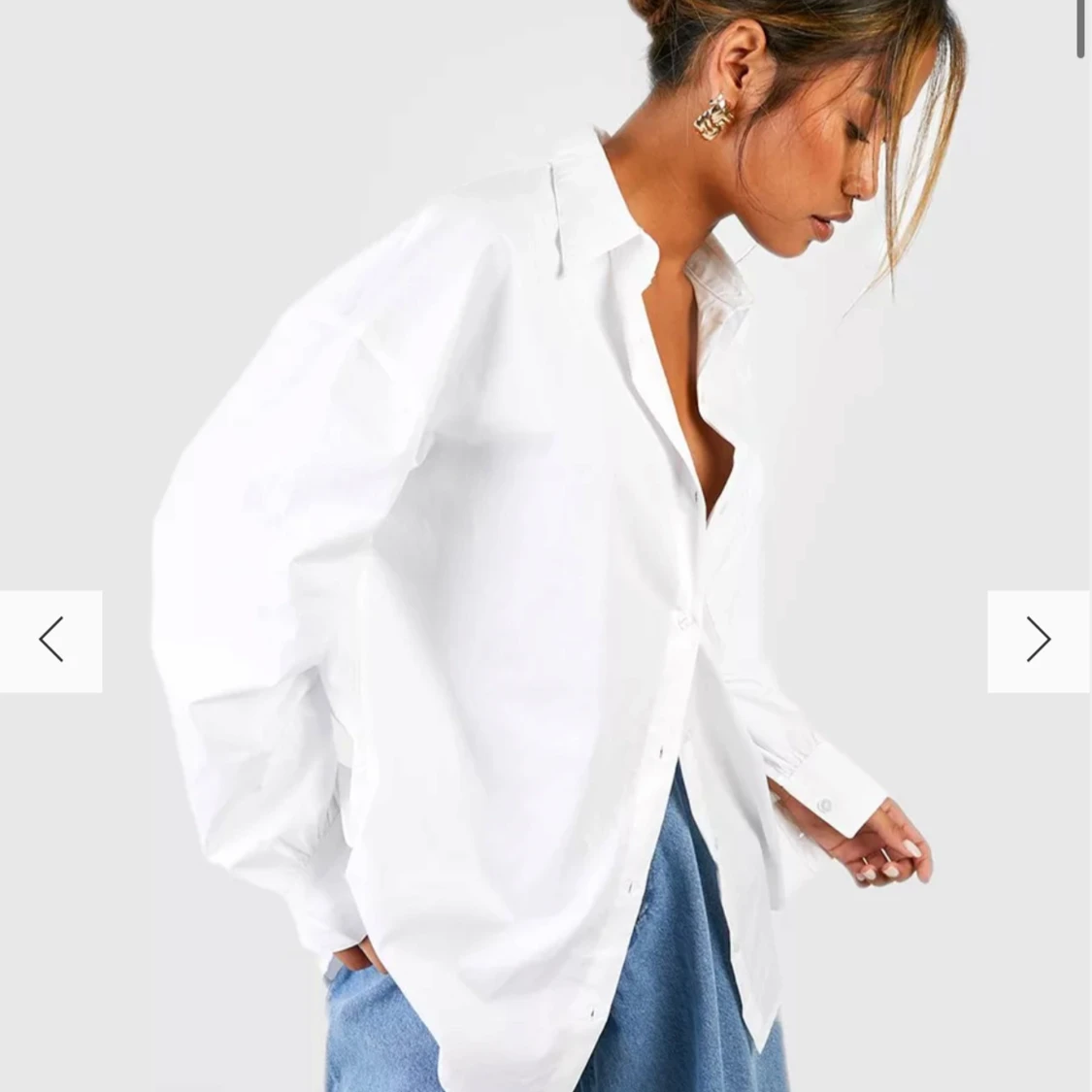 Vit oversized skjorta