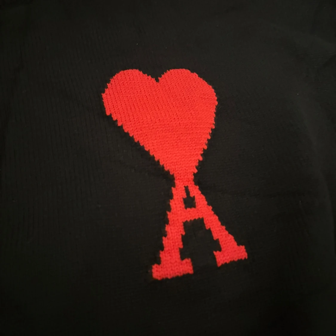 Svart stickad tröja från Ami Paris - 3