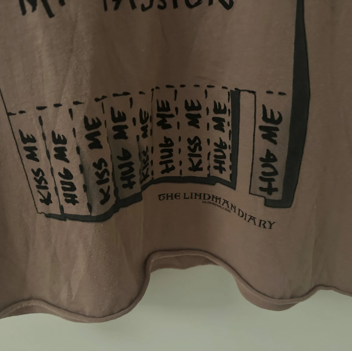 Brun linnetopp med tryck - 4