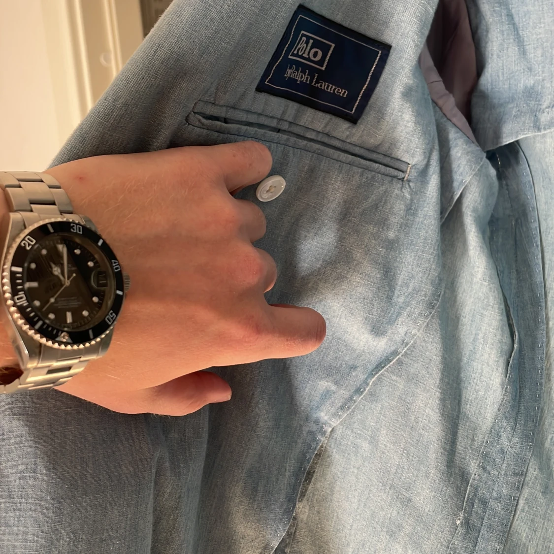 Ljusblå kavaj från Polo Ralph Lauren - 1