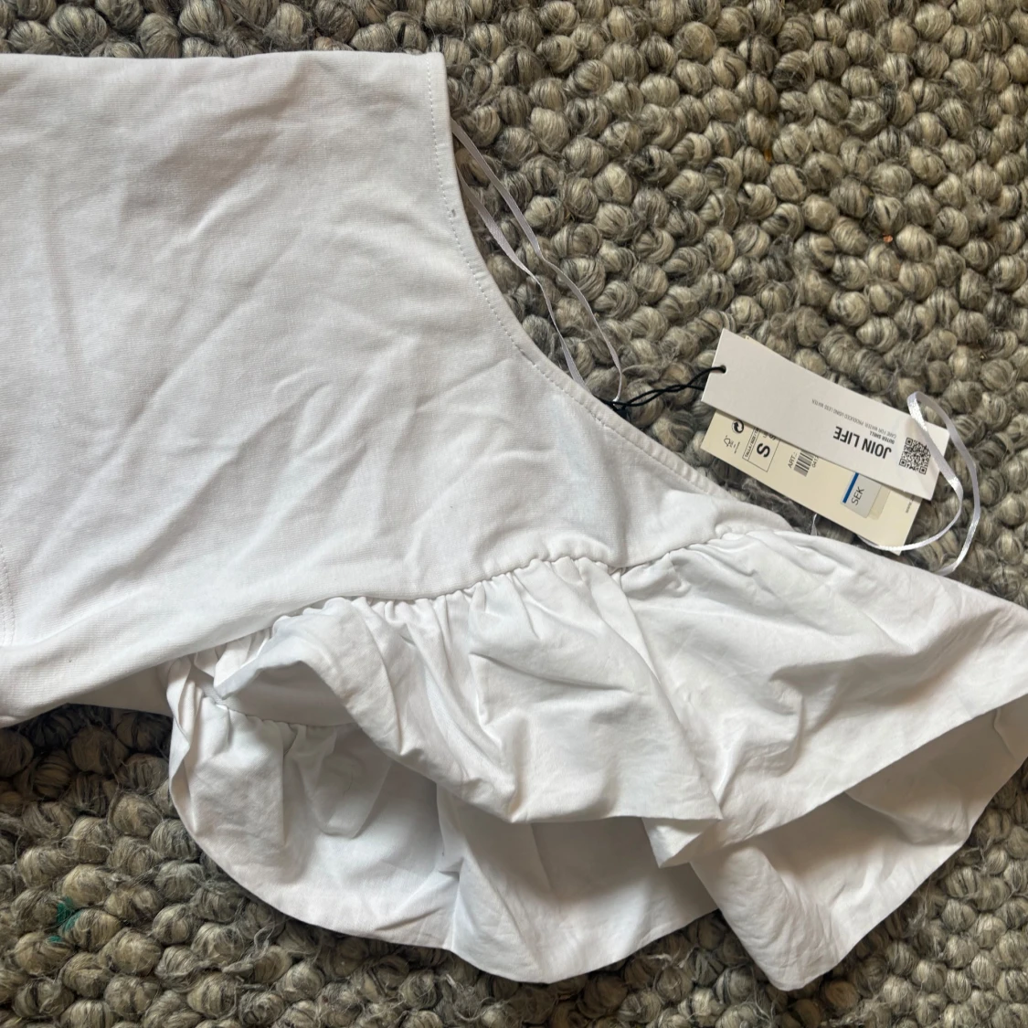 Vit axelbandslös topp  från Zara - 2