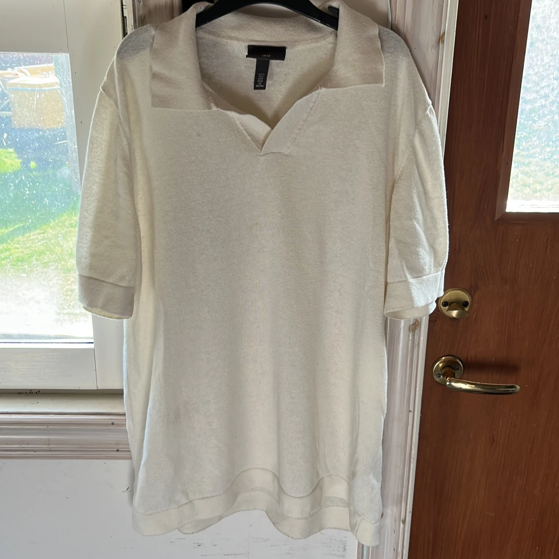 Vit pikétröja från H&M - 1