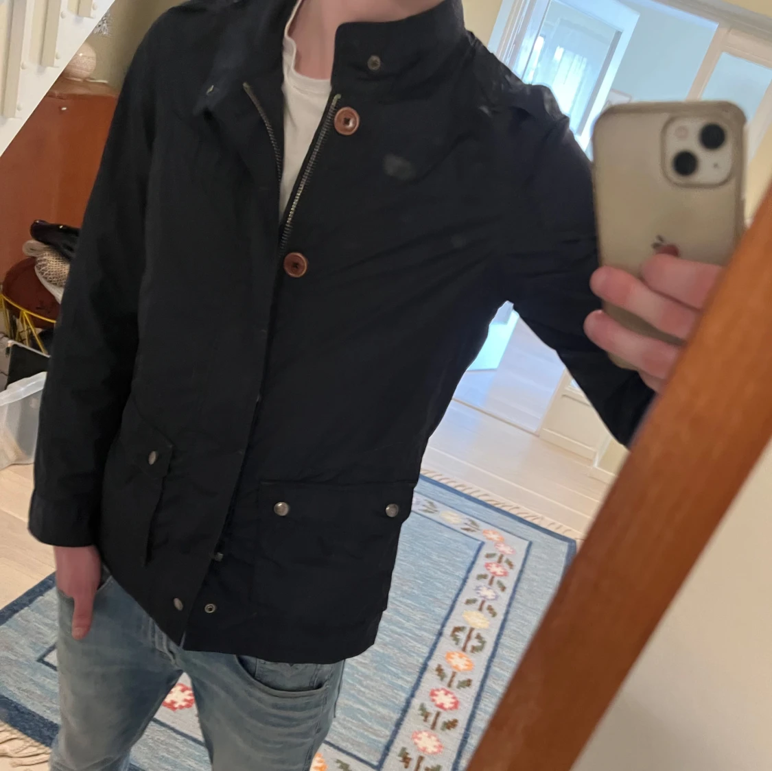 Marinblå fieldjacket massimodutti - 4