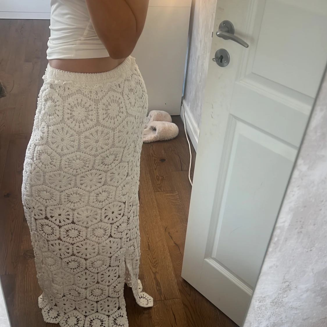 Vit virkad långkjol - 1