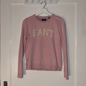 Rosa sweatshirt från GANT - Säljer en snygg rosa sweatshirt från GANT med deras logga i vitt på framsidan. Tröjan har långa ärmar och en rund halsringning. Perfekt för en avslappnad stil. 🩷