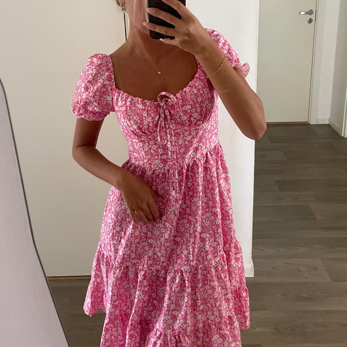 Rosa somrig klänning - 92