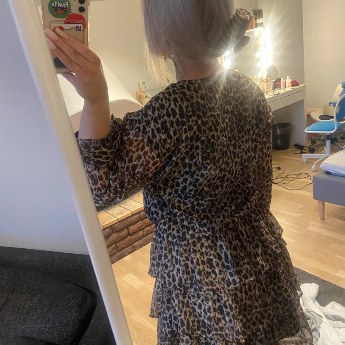 Leopard klänning  - 90