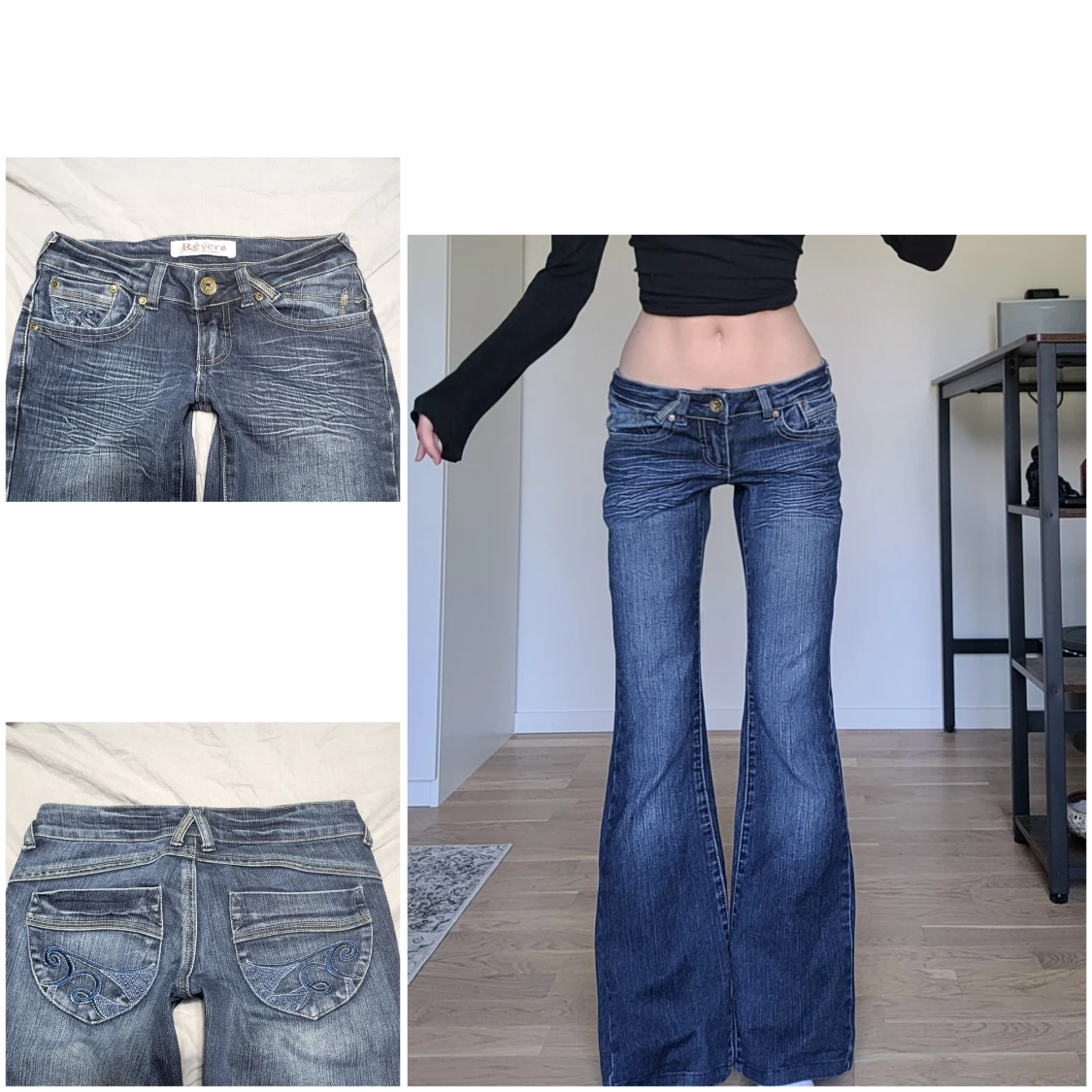 Lågmidjade jeans - 90
