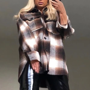 Skjortjacka - Oversized skjortjacka från H&M i M/L