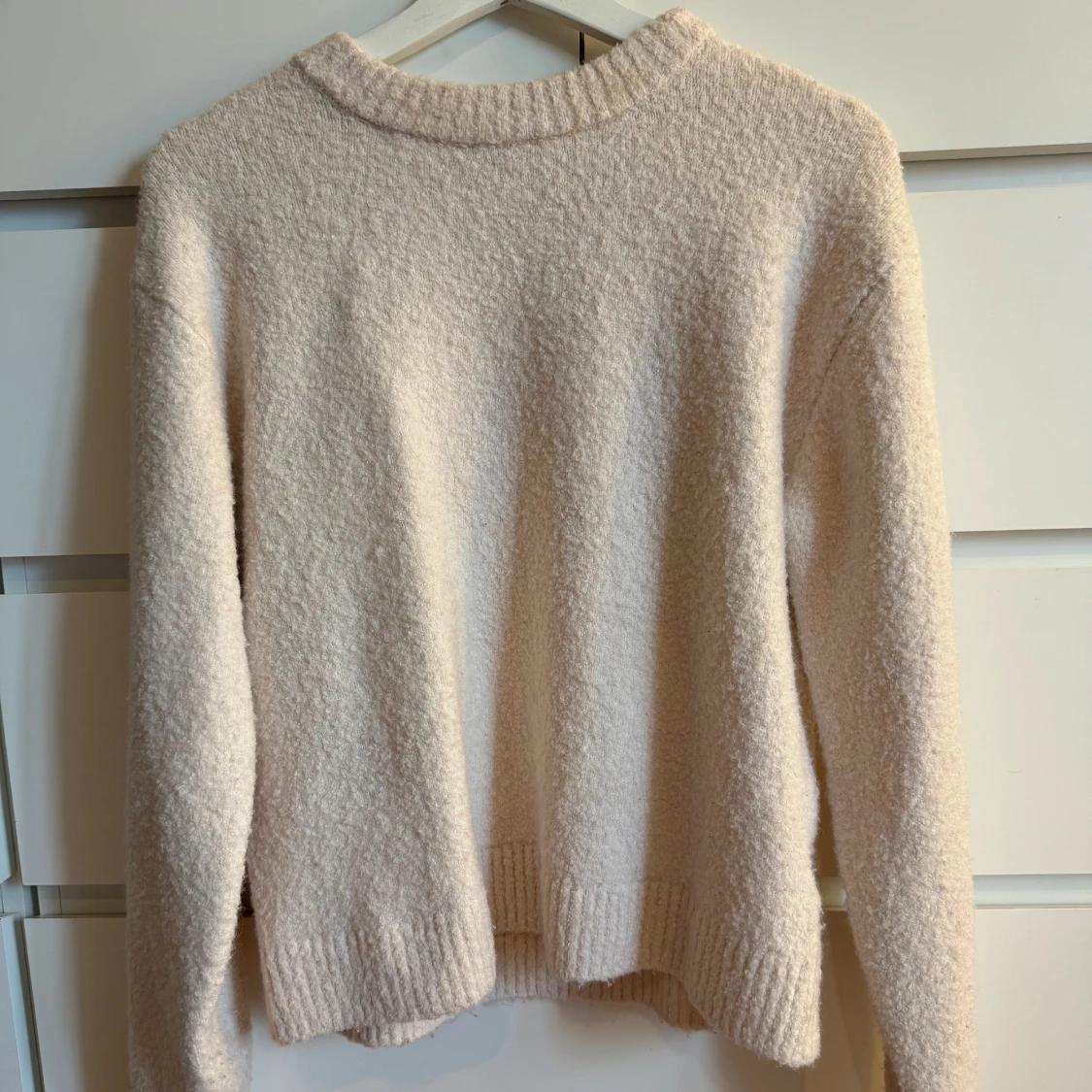 Ljusrosa stickad tröja  - 90