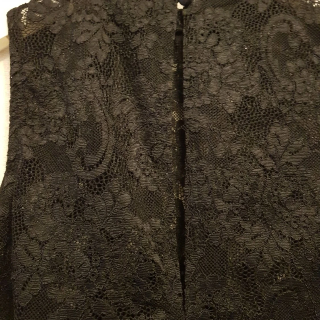 Syntet spets topp med halv polo strl S  - 93