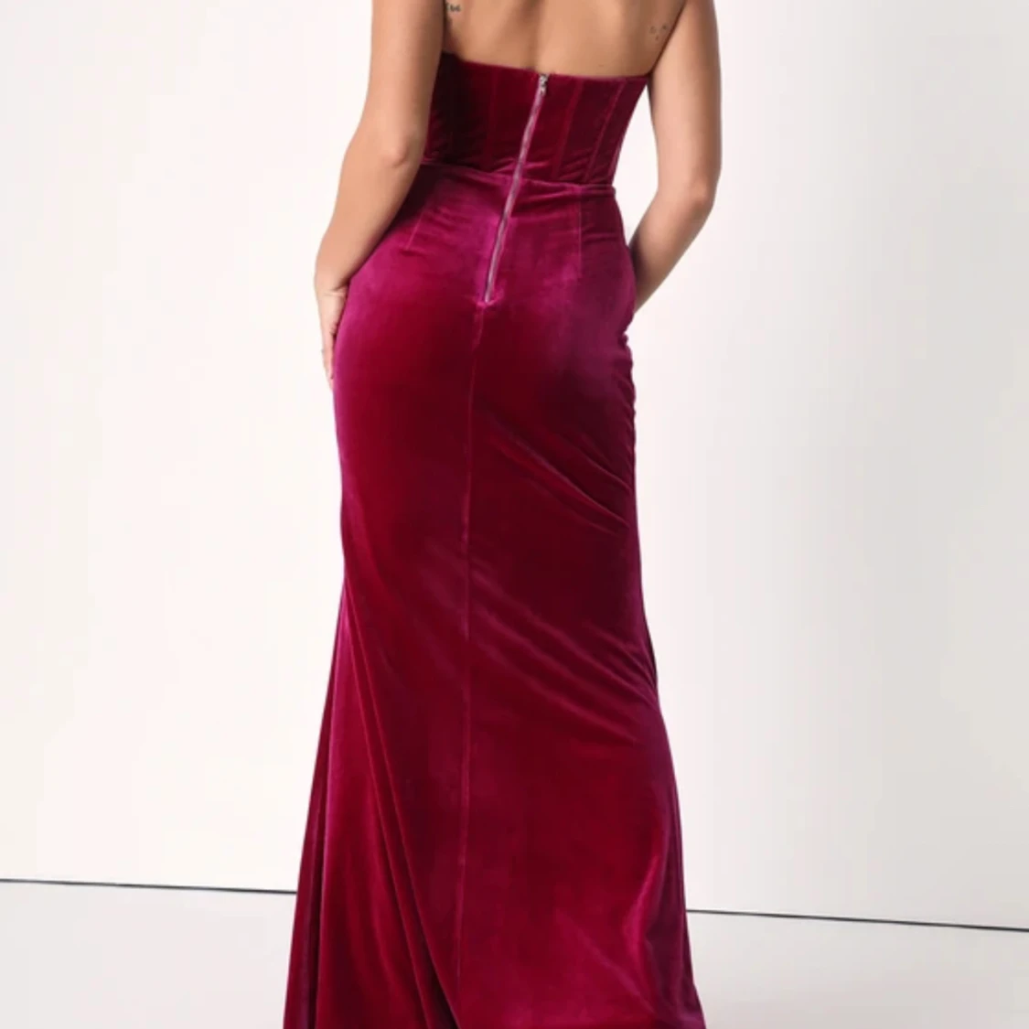 Långklänning röd/rosa Strl L - 1