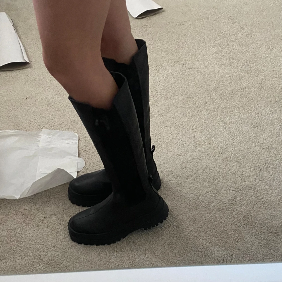 Svart höga boots  - 91