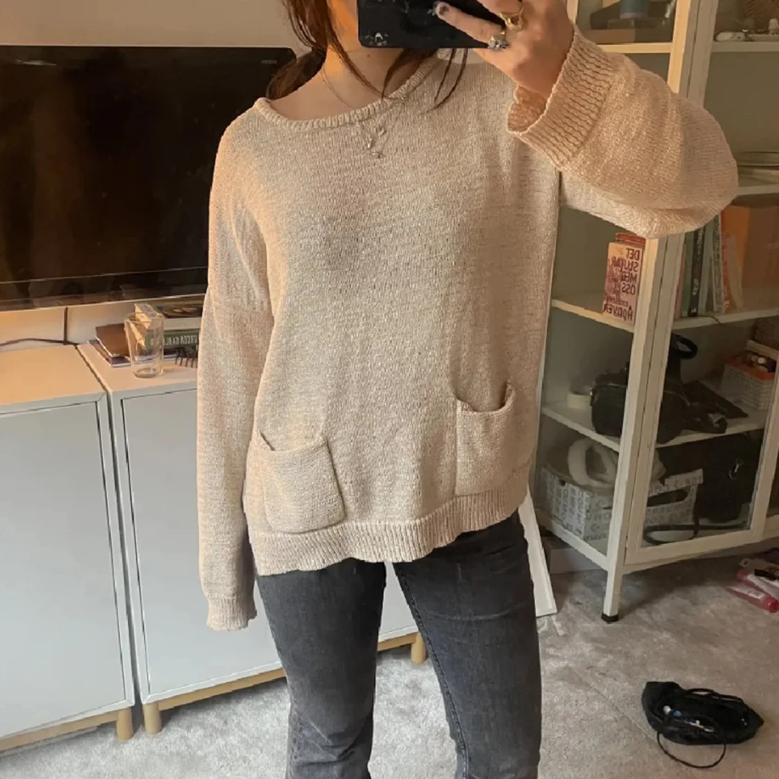 Tröja med fickor - 90