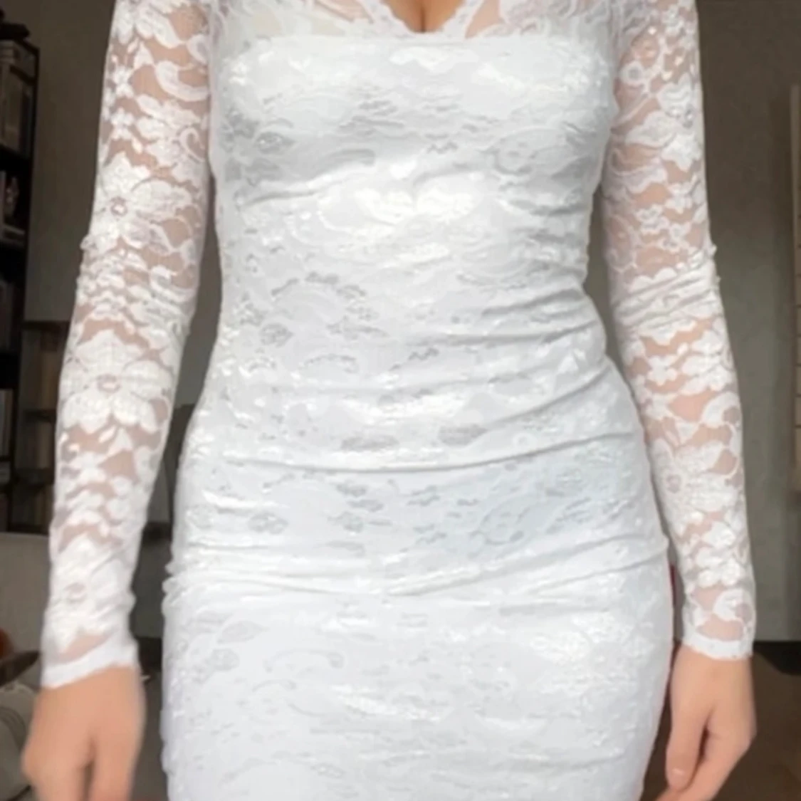 Vit studentklänning - 90