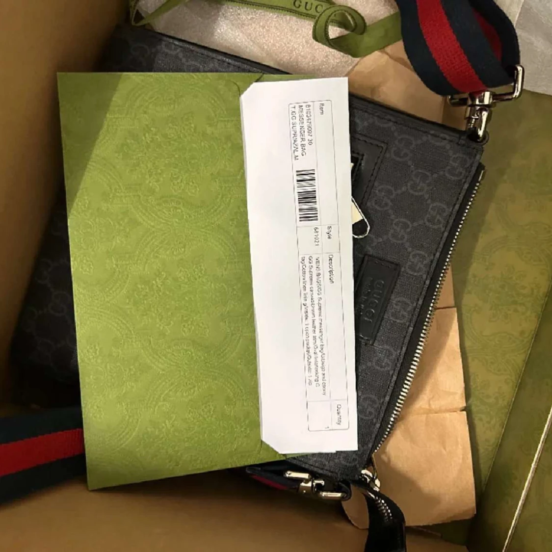 Äkta Gucci Messanger Bag Med Kvitto - 90