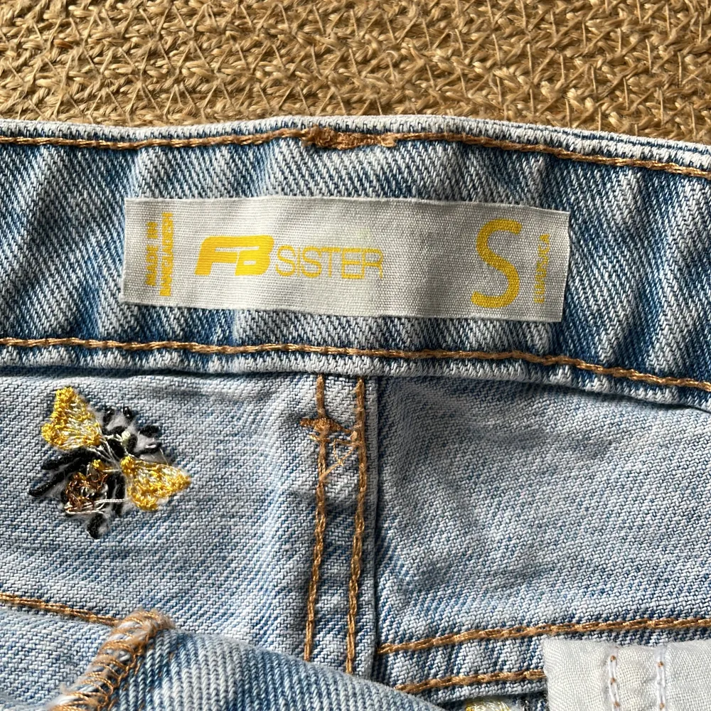 Embroidered bee jeans shorts  Used but in good condition . Shorts.